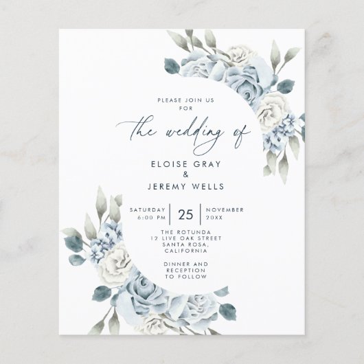 Budget Wedding Invitation Flyer (Voorkant)