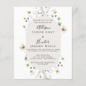 Budget Wedding Invitation Flyer (Voorkant)