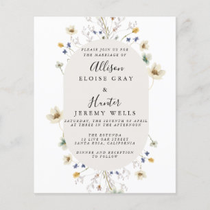 Budget Wedding Invitation Flyer