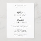 Budget Wedding Invitation Flyer (Voorkant)