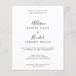Budget Wedding Invitation Flyer