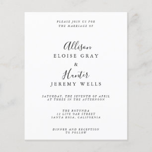 Budget Wedding Invitation Flyer