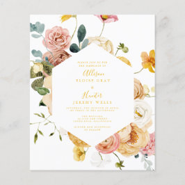 Budget Wedding Invitation Flyer