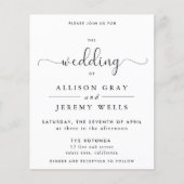 Budget Wedding Invitation Flyer (Voorkant)