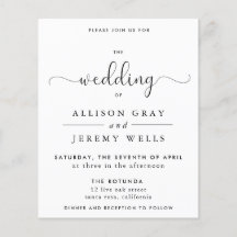 Budget Wedding Invitation Flyer