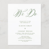 Budget Wedding Invitation Flyer (Voorkant)