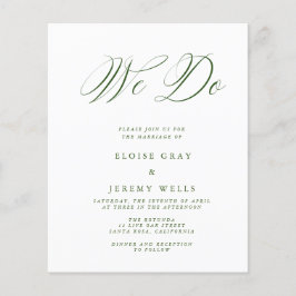 Budget Wedding Invitation Flyer
