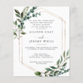 Budget Wedding Invitation Flyer (Voorkant)