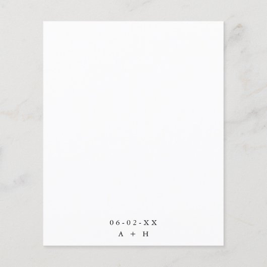 Budget Wedding Invitation Flyer (Achterkant)