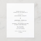 Budget Wedding Invitation Flyer (Voorkant)