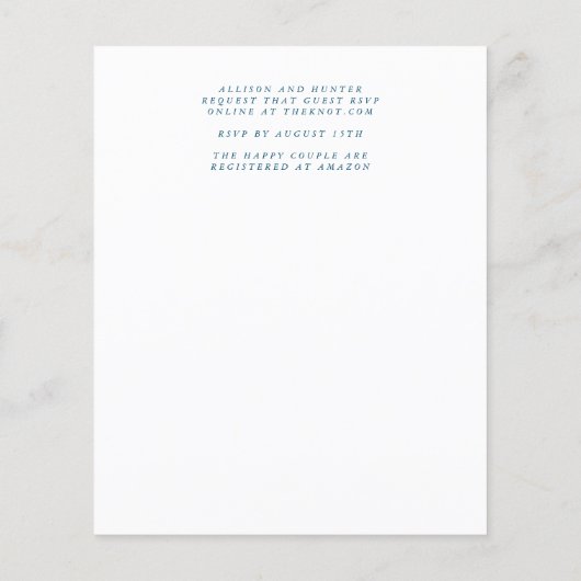 Budget Wedding Invitation Flyer (Achterkant)