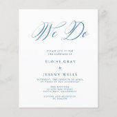 Budget Wedding Invitation Flyer (Voorkant)