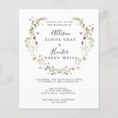 Budget Wedding Invitation Flyer (Voorkant)