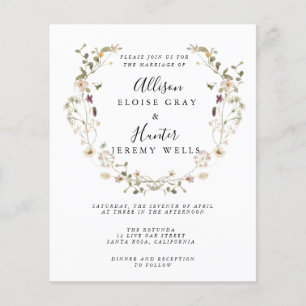 Budget Wedding Invitation Flyer