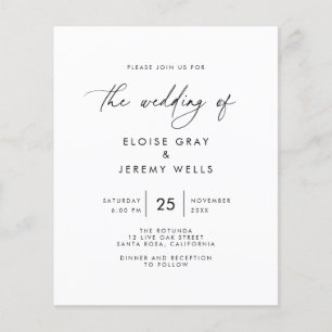 Budget Wedding Invitation Flyer