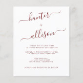 Budget Wedding Invitation Flyer (Voorkant)