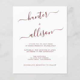 Budget Wedding Invitation Flyer