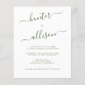 Budget Wedding Invitation Flyer (Voorkant)