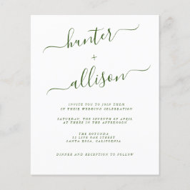 Budget Wedding Invitation Flyer