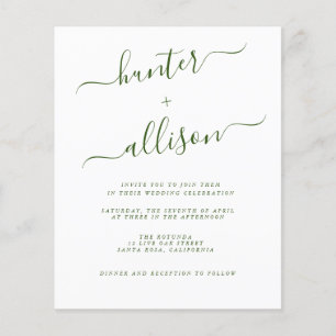 Budget Wedding Invitation Flyer