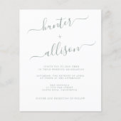 Budget Wedding Invitation Flyer (Voorkant)