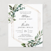 Budget Wedding Invitation Flyer (Voorkant)