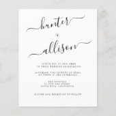 Budget Wedding Invitation Flyer (Voorkant)