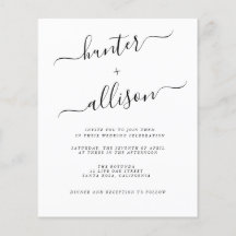 Budget Wedding Invitation Flyer