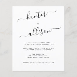 Budget Wedding Invitation Flyer