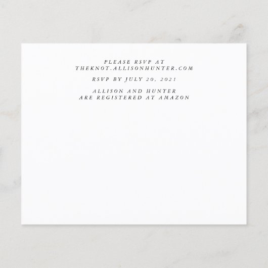 Budget Wedding Invitation Flyer (Achterkant)