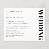 Budget Wedding Invitation Flyer (Voorkant)