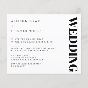 Budget Wedding Invitation Flyer