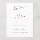 Budget Wedding Invitation Flyer (Voorkant)