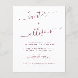 Budget Wedding Invitation Flyer