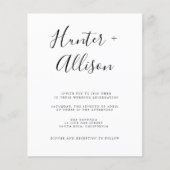 Budget Wedding Invitation Flyer (Voorkant)