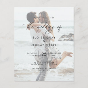 Budget Wedding Invitation Flyer
