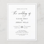 Budget Wedding Invitation Flyer (Voorkant)