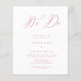 Budget Wedding Invitation Flyer