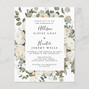 Budget Wedding Invitation Flyer