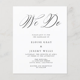 Budget Wedding Invitation Flyer