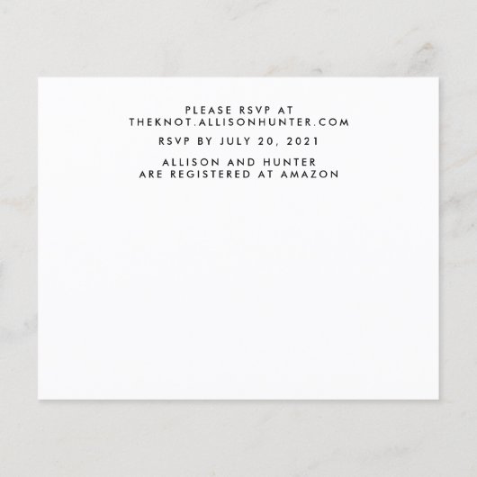 Budget Wedding Invitation Flyer (Achterkant)