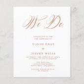 Budget Wedding Invitation Flyer (Voorkant)