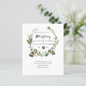 Budget Wedding Invitation Greenery Natuur Lovers (Staand voorkant)