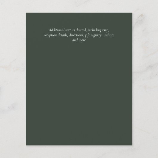 Budget Wedding Invitation Greenery Natuur Lovers (Achterkant)