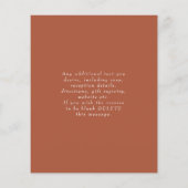 Budget Wedding Invitation Modern Terracotta Foto Flyer (Achterkant)
