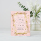 BUDGET WEDDING INVITATIONS Gold Glitter Geometric (Staand voorkant)