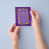 BUDGET WEDDING INVITATIONS Gold Glitter Geometric Flyer (Hand)
