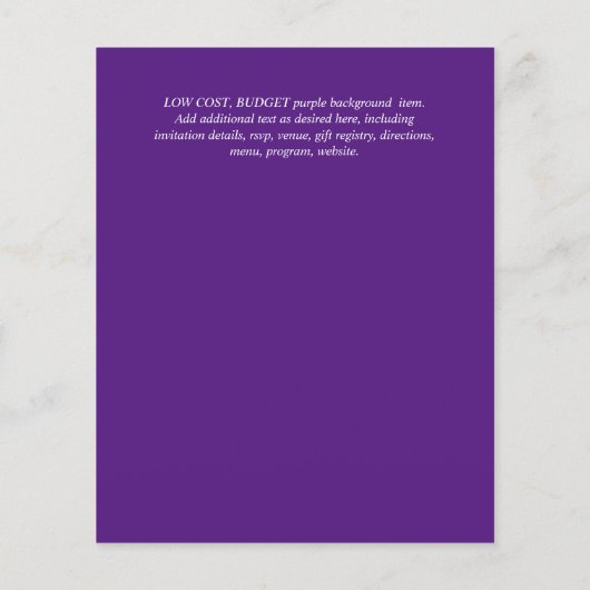 BUDGET WEDDING INVITATIONS Gold Glitter Geometric Flyer (Achterkant)