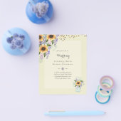 BUDGET WEDDING INVITATIONS - Rustic Sunflowers Flyer (Enkel)