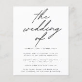 Budget Wedding Invite | Details QR Code Back Moder Flyer (Voorkant)